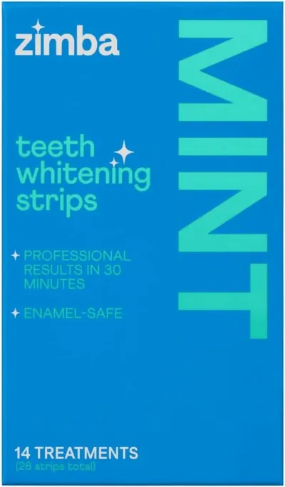 Shows the retail packaging to communicate the product identity, key benefits (professional results in 30 minutes, enamel-safe), and quantity (14 treatments) to help shoppers understand what they are…