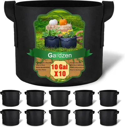 Gardzen 10-Pack 10 Gallon Grow Bags