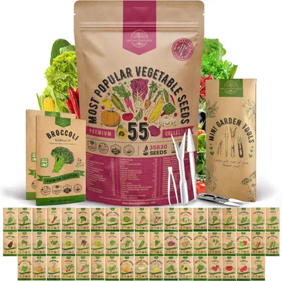 55 Vegetable Seeds Variety Pack