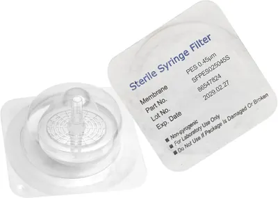 Displays the core medical product clearly with its packaging to show what the buyer will receive and communicate its sterile, laboratory-grade nature. Shows the retail packaging with detailed…