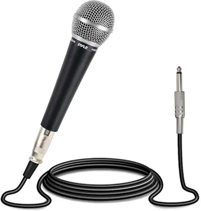 Shows the core product (microphone) along with included cable and adapter to communicate what the buyer receives and that it is ready to use out of the box. Demonstrates that the microphone comes…