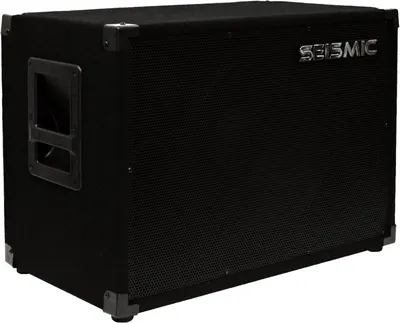 Displays the core product, a Seismic brand speaker cabinet, in a clean catalog-style presentation to show the shopper exactly what they are purchasing.