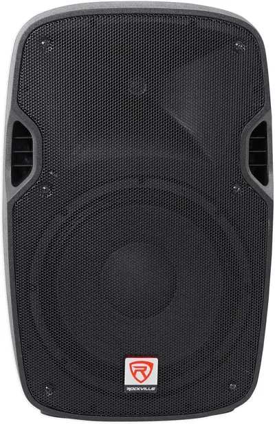 Displays the core product clearly on a white background to show the speaker's design, mesh grille, handles, and branding for catalog presentation.