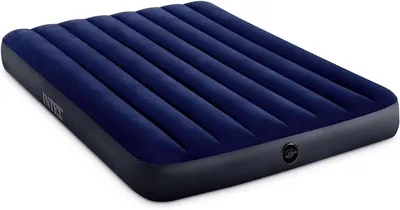 Displays the core product clearly on a white background to show the inflatable air mattress design, color, and key features like the ridged surface and inflation valve.