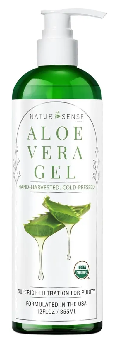 Displays the core product clearly on a white background to show shoppers exactly what they will receive, including the pump bottle design and green gel color. Uses a subtle drop shadow beneath the…