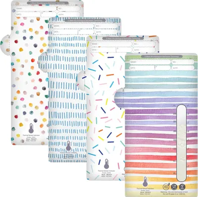 Displays the core sellable product - sterilization pouches - showing the variety of colorful patterns and designs available to appeal to different customer preferences. Shows multiple selectable…