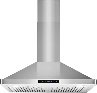 Shows the core product clearly with its sleek stainless steel design and digital control panel to communicate quality and modern functionality.