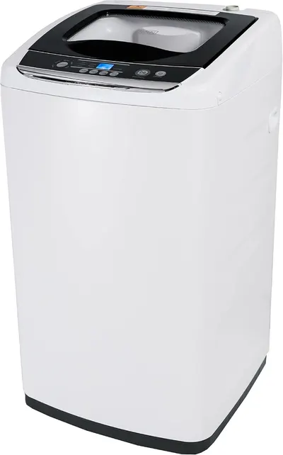 Shows the core washing machine product in a clean catalog presentation, allowing shoppers to see the overall design, size, and control interface clearly.