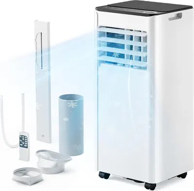 Shows the core portable air conditioning unit along with all included accessories and parts to give shoppers a complete view of what they will receive. Displays all the included accessories and…