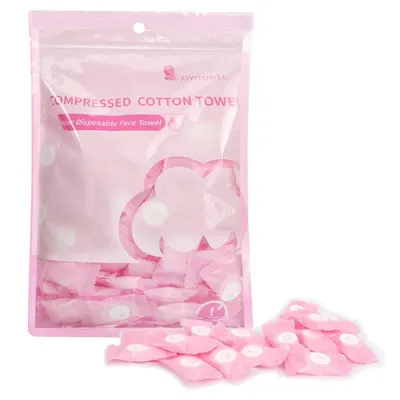 Shows the core product—compressed cotton towels in retail packaging—to communicate what the shopper is purchasing and how the product is packaged. Displays the retail packaging with clear branding…