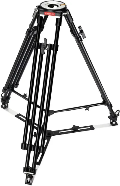 Displays the core product—a professional camera tripod—in a clean catalog style to show its construction, adjustable legs, and mounting plate, helping shoppers understand what they are purchasing.