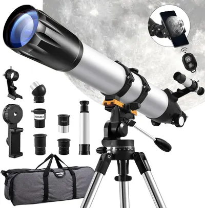 Displays the core telescope product along with all included accessories and components to show the shopper exactly what they will receive in the complete kit. Showcases the extensive array of…