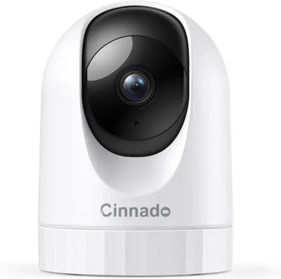 Displays the security camera product clearly on a white background to show its design, lens quality, and professional appearance, helping shoppers understand what they will receive.