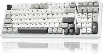 Displays the complete keyboard product clearly on a white background, showing the full layout including function keys, alphanumeric keys, and numeric keypad to help shoppers understand what they are…