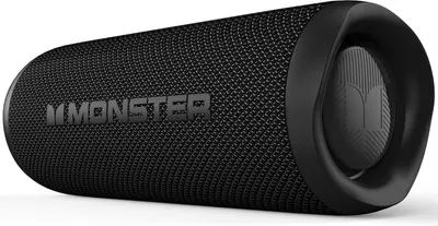 Displays the core product clearly to show shoppers what they are purchasing - a cylindrical portable speaker with mesh fabric exterior and branded design. Uses a subtle drop shadow and light gray…
