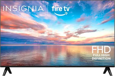 Shows the core product, an Insignia Fire TV, displaying its screen quality and overall design to help shoppers understand what they are purchasing. Communicates key branding and technical…