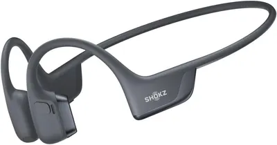 Displays the core product clearly on a clean white background to show the unique bone conduction design and wraparound form factor.