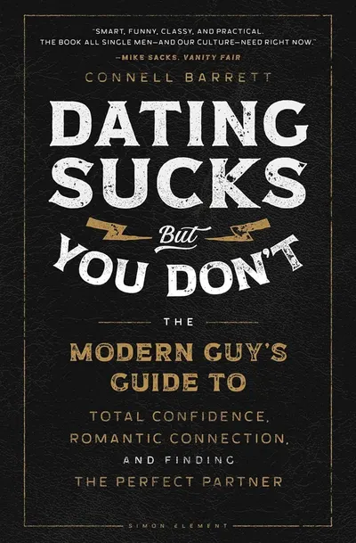 Shows the complete book cover with title, author, and subtitle to clearly communicate what the product is—a dating advice book for men.