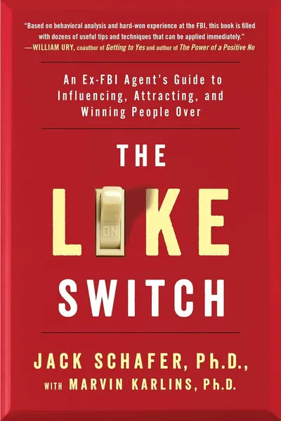 Shows the core product, a book titled The Like Switch, clearly displaying the cover design, title, subtitle, author names, and endorsement quote to help shoppers identify and evaluate the book.