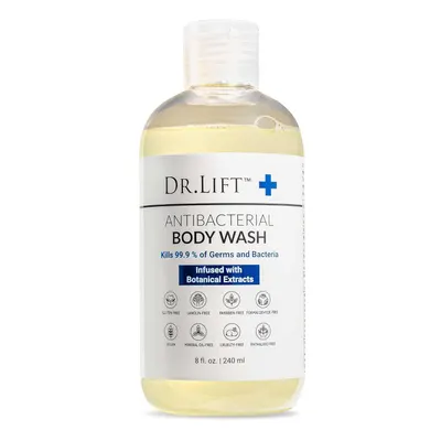 Displays the core product clearly on a white background to show shoppers exactly what they will receive, emphasizing the antibacterial body wash with botanical extracts and clean ingredient claims.