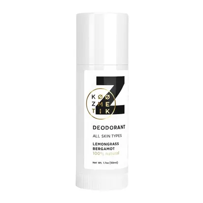 Displays the core product clearly on a clean white background to show the deodorant stick packaging, branding, and key product details including the natural formulation and scent variety. Shows the…