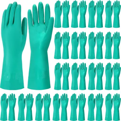 Shows the core product as a multi-pack of cleaning gloves with textured grip detail, communicating quantity and key functional feature to the shopper.