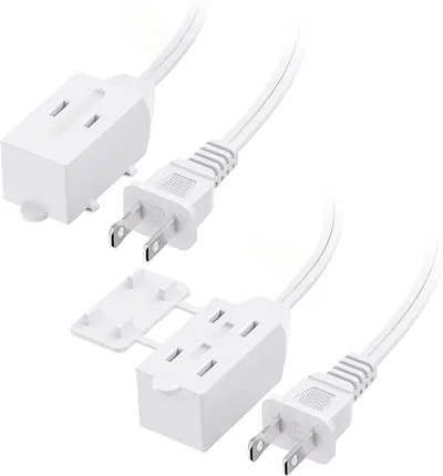 Shows the core product clearly on a white background, allowing shoppers to see the extension cord design, plug configuration, and outlet arrangement.
