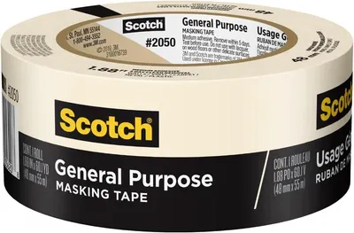 Displays the core product clearly so shoppers can see exactly what they are purchasing - a roll of Scotch masking tape with visible branding and product specifications. Shows the retail packaging…