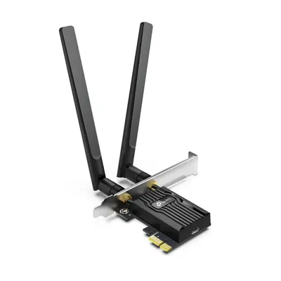Displays the core product, a PCIe WiFi adapter with dual high-gain antennas, clearly showing its form factor and key components to help shoppers understand what they are purchasing.