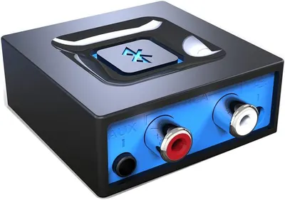 Displays the core product clearly on a white background to show shoppers the physical design and key features of the audio adapter. Uses a subtle drop shadow to ground the product and give it visual…