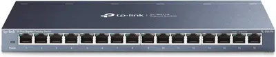 Displays the core product clearly on a clean white background to show the physical design, port layout, and branding of the network switch. Uses a subtle drop shadow beneath the product to give it…