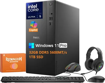 Displays the complete desktop computer system with key specifications prominently shown to communicate the high-performance hardware configuration and included operating system to potential buyers.…