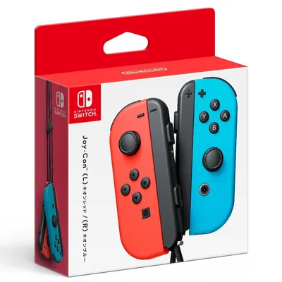 Shows the official Nintendo Switch Joy-Con controllers in their retail packaging to communicate authenticity and what the buyer will receive at delivery. Displays the core sellable product clearly…