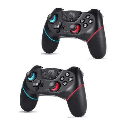 Displays the core gaming controller product with its distinctive blue and red accent lighting and ergonomic grip design to show shoppers exactly what they will receive. Uses subtle drop shadows…