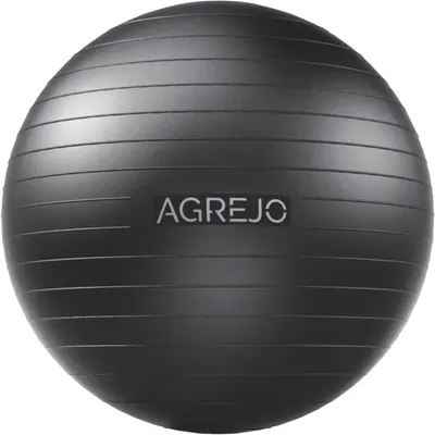 Displays the core product clearly on a clean white background to show shoppers exactly what they are purchasing - a branded exercise/stability ball.