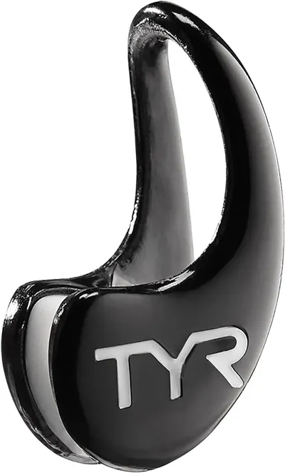 Displays the core product, a TYR nose clip, with clear visibility of its curved ergonomic shape and brand logo to help shoppers identify the item and…