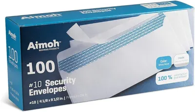 Shows the retail packaging with a clear window displaying the security pattern inside, reassuring buyers of product quality and quantity while communicating…