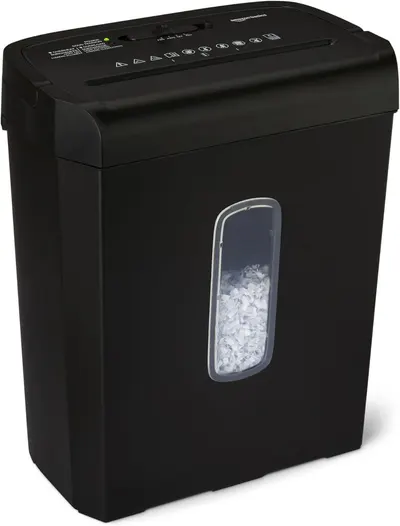 Shows the core product clearly with a transparent window displaying shredded paper inside, communicating the product's function and giving shoppers confidence in what they are purchasing.…