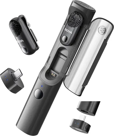 Displays the core wireless microphone product with its multiple components and configurations to show shoppers what they will receive and how the system can be assembled. Shows all the included…