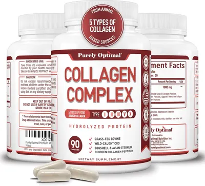 Shows the core product clearly with multiple bottles to emphasize availability and value, while displaying loose capsules to show the product form. Uses graphic overlays and badges to highlight key…