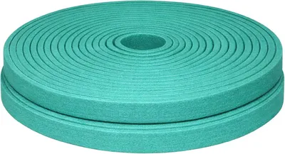 Displays the core product clearly in a catalog-style presentation to show the rolled foam material and its teal color.