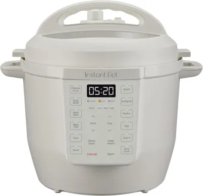 Displays the Instant Pot pressure cooker clearly on a white background to show the product's design, digital interface, and control panel, helping shoppers…