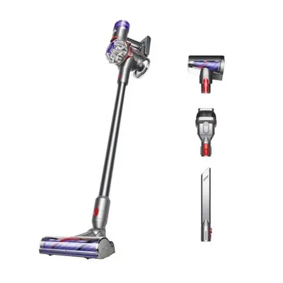 Displays the core vacuum product along with its included attachment tools to show the buyer exactly what they will receive and the versatility of the cleaning system. Highlights the included…
