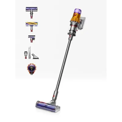 Displays the main vacuum cleaner product clearly on a white background to show shoppers exactly what they are purchasing. Shows all the included accessories and attachment tools that come with the…