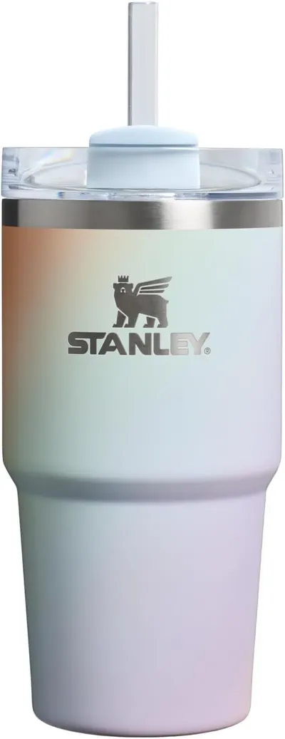 Displays the core product clearly on a white background to show the tumbler design, branding, and included straw lid for shoppers to understand what they are purchasing.