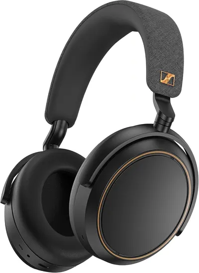 Shows the Momentum 4 headphones in a clean three-quarter view so the shopper can see the premium build.