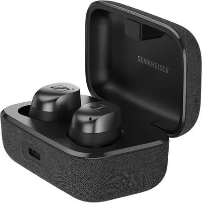 Shows the earbuds and charging case together so shoppers see the complete set they receive.