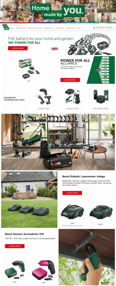 Brand Store for Amazon.co.uk  Bosch