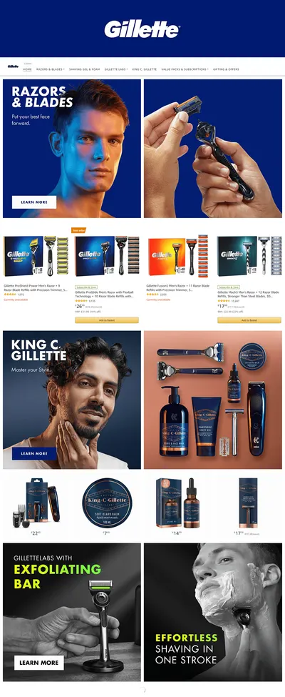 Brand Store for Amazon.co.uk  Gillette