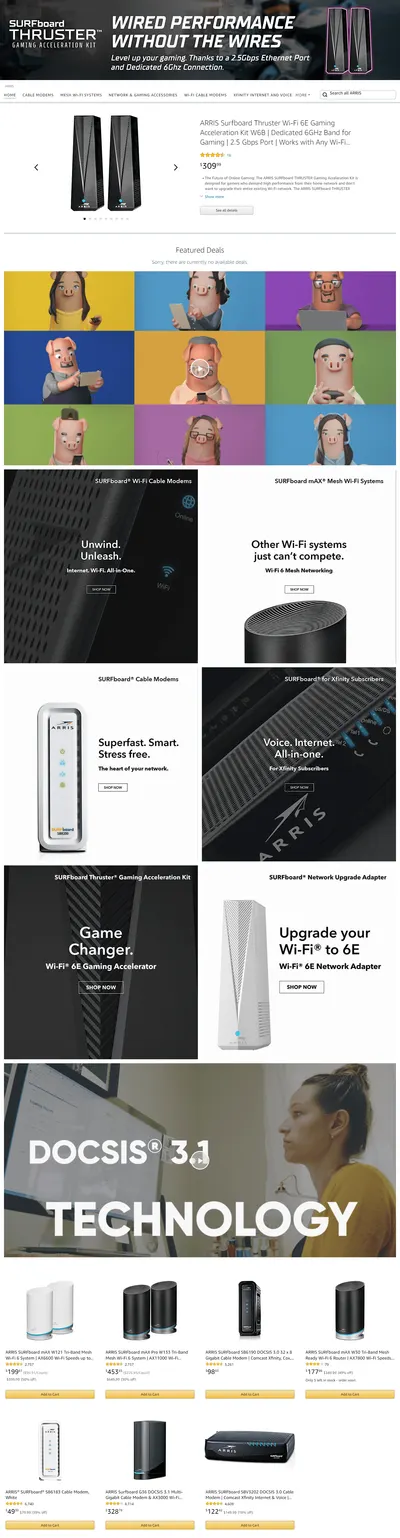 Brand Store for Amazon.com  ARRIS